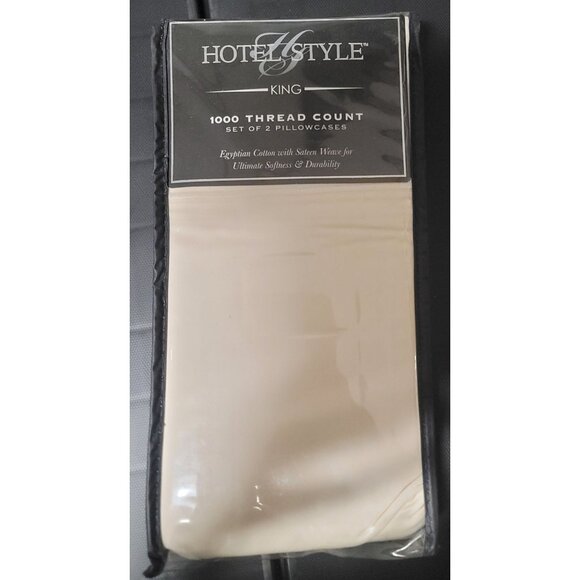 Hotel & Style King 1000 Thread Count Egyptian Cotton Pillowcases Set Of 2 - Picture 4 of 4